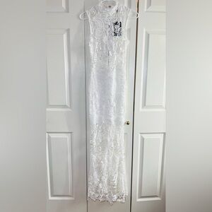 FASHION NOVA Fix Me A Drink Crochet Dress - White  - NWT - Small